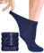 Fiera Besa Diabetiker Socken Damen mit Lycra, 4 Paar, Knöchelhoch Bambus-Viskose Socken, Superweiche, Dünne und ohne Naht Bambus-Viskose socken für den Alltag, 35-38 und 39-42 (39-42, Marineblau)