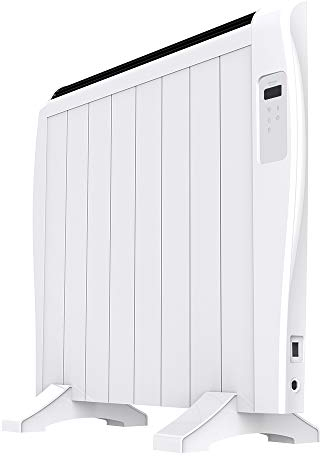 Cecotec Radiador Eléctrico Bajo Consumo Ready Warm 1800 Thermal Connected 8 Elementos, 1200 W, De pared o pie, Temporizador, Mando a Distancia, Pantalla LCD, Control Wifi