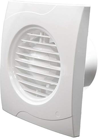 LOGOK2K Cotarba 100mm 4 White Extractor Fan Bathroom Kitchen Wet Standard Switch Vecco WV100