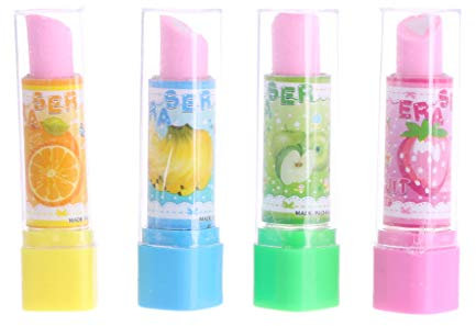 MIKI-Z Radiergummi im Lippenstift-Stil, für Büro, Schreibwaren, Geschenk, Spielzeug