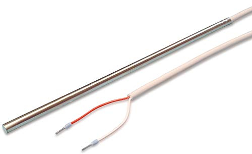 iOVEO 035HP05202.20 - NTC 10KOHM - Temperaturfühler mit PVC-Leitung (lichtgrau) bis 105°C, Kabelfühler mit 200 mm Schutzhülse, 2 Meter Anschlussleitung