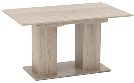 Vicco Tavolo da pranzo allungabile Dix, Sonoma, 140-180 x 90 cm | con piano ribaltabile e struttura estensibile