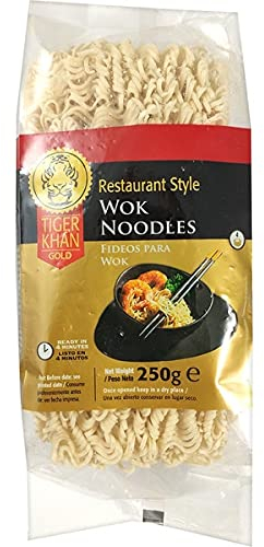 Tiger Khan- Wok Noodles - Stile Ristorante- Noodles Orientali per Wok - 250 Grammi