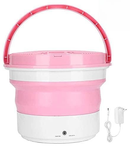 xuejuanshop Lavatrici Portatili Lavatrice Portatile Mini Lavatrice Pieghevole Lavatrice Pieghevole Lavatrice Mini Lavatrice Pieghevole Biancheria Intima (Color : Pink, Plug Type : US)