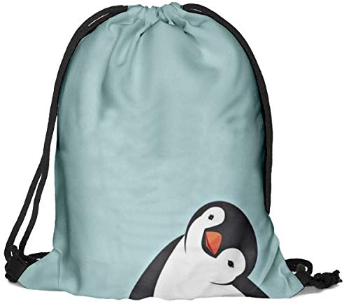 Beutel Fullprint Tasche Gymsac Turnbeutel Jutebeutel Print Bag Fitness Pinguin [010]