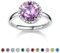 Bestyle Verlobungsring Damen Lila Mondstein Verstellbarer Ring Frauen Silber 925 Juni Fingerring Mädchen Fashion Schmuck mit bling Kristall