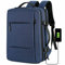 Mixroom - Zaino Uomo Porta PC Estendibile Valigia Bagaglio a mano per Computer Portatile Laptop Con porta USB Blu Z3