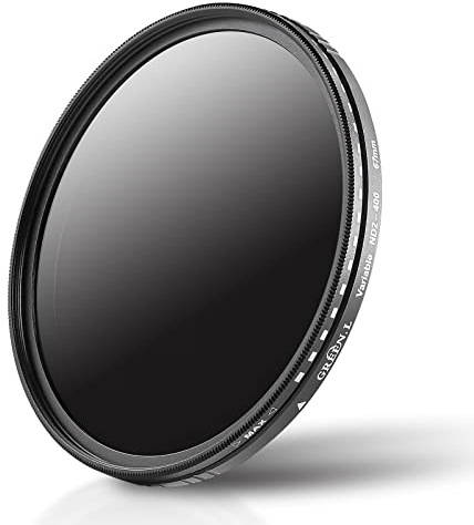 GREEN.L Ultra Slim ND2 bis ND400 (1-9 Blendenstufen), einstellbarer Graufilter für Kameraobjektiv, 46 mm, mit Filtertasche