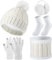 SATINIOR Damen Outing Set-69 Winter-Ski-Ausflug-Set, 69, weiß, One Size