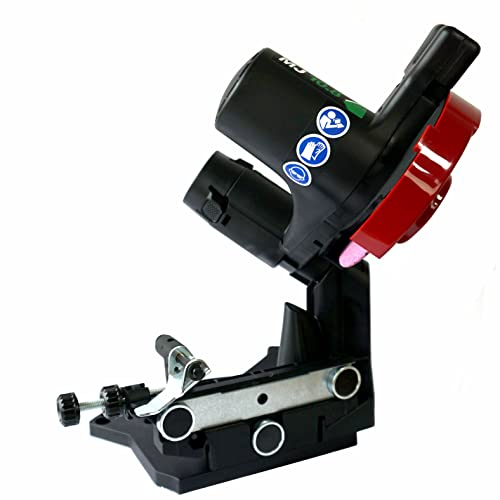 NEU TOP INNOVATION: Mobiles outdoor Kettenschärfgerät Tecomec Micro-Jolly, 22 Wh /10,8V Akku für bis zu 45 Ketten, Schärfgerät direkt auf Kettenschwert aufsetzbar ohne Ausbau der Sägekette