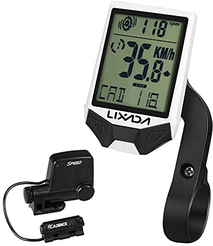 HUIOP Cycling Wireless Computer Bike Computer Cadence Multifunctional Rainproof Cycling Computer with Backlight LCD,Cycling Speedometer