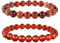 Bivei Armband mit natürlichen Kristallen, 8 mm Perle, roter Achat, roter Jaspis, Stein, Karneol, Stretch-Perlenarmbänder für Frauen, Yoga, Meditation, Angst, Stressabbau, Schmuck, Geschenke (rot)