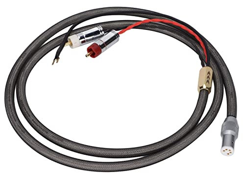 Udavivi Xangsane XS-0609 Tonarmkabel aus Versilbertem Vinyl, RCa auf 5-Pin XLR Mit Erdungskabel – Hi-Fi-Audio Für Plattenspieler Und Vinyl-Plattenspieler(1,5M)