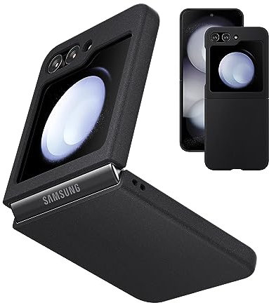 Eastcoo Slim Fit Galaxy Z Flip 5 Hülle, [Frostgefühl Hartem PC Rücken] [Unterstützt kabelloses Laden] Ultradünn Stoßfest Schutzhülle für Samsung Galaxy Z Flip5 (2023), Schwarz