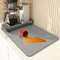 ZVO Alfombrilla Escurreplatos, Absorbente y de Secado Rápido, Antideslizante Encimeras, Estera Fregadero Secado Rápido, Alfombrilla de Goteo para Vajilla Cocina Cafetería 40 x 50 cm Gris