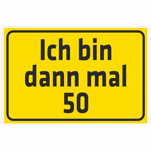 INDIGOS UG - Alu - Dibond Schilder 3mm - Wunschtext personalisiert - Ich Bin dann mal - Kombi - 800x600 mm - Hotel, Firma, Schutz, Kita, Arzt, Praxis, Wohnung