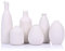 Set di 6 vasi in ceramica bianca, moderni vasi bohémien per fiori secchi, piccoli vasi bianchi per decorazione, piccoli vasi bianchi per centrotavola alla rinfusa, mini piccoli vasi da fiori per