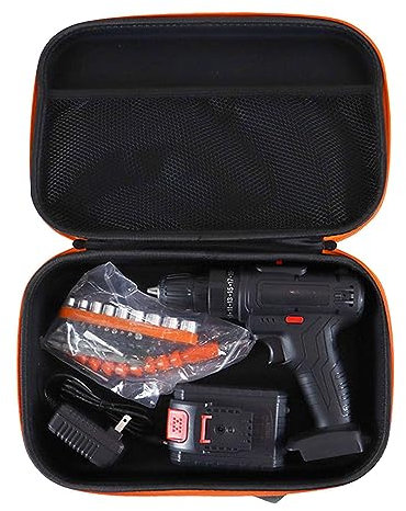 Quzente Tool Kit Box, Large Capacity Tool Storage Case, Multifunctional Electric Drill Storage Bag, Suitable For Hardware Screwdriver And Electric Grinding Accessories