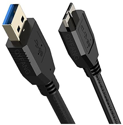 Hwmsza Câble Externe de Disque Dur Câble USB Micro B Câble HDD Câble Micro Data Câble SSD Sata Compatible avec Le Disque Dur SAMS-ung Câble Micro B USB3.0 (Size : 3M, Color : 17)