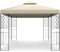 habeig++ Pavillon Festzelt Tahiti mit wasserdichtem Dach und PVC 3x3m Metall (beige)