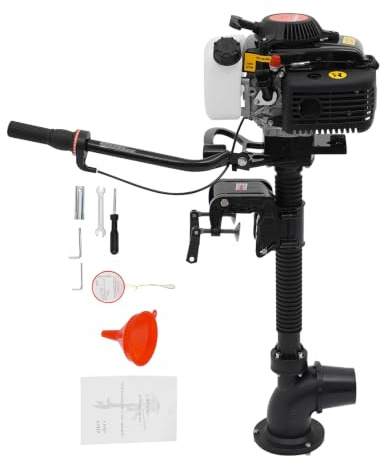 Fridgestea 4.0HP Outboard Motor, 55cc Petrol Boat Engine for Fishing