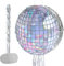 WERNNSAI Discokugel Pinata – 80er 90er Spiegel Rollschuh Disko Piñata mit Schlagstock Augenbinde Disco Geburtstagsparty Dekoration für Kinder Disco Piñata mit Zugschnur Geburtstagsparty Zubehör