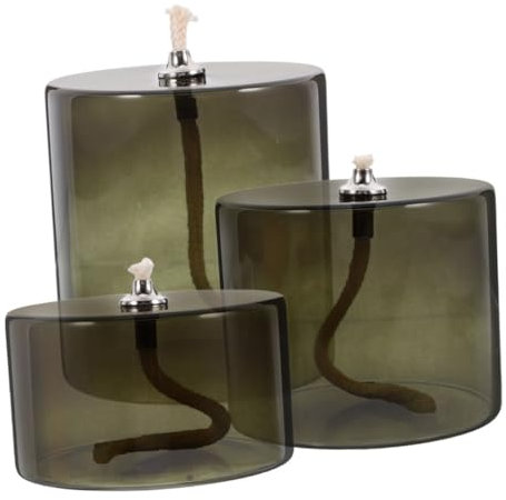 RORPOIR Lot De 3 Lampes À Huile Décoratives en Verre Style Kérosène pour La Maison Un Mariage Un Design Élégant