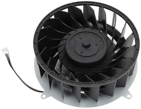 Dpofirs Ventilateur de Refroidissement pour la Console Mince, Ventilateur de Refroidisseur de Rechange avec 19 Lames, Refroidissement amélioré, avec la Console Mince 5, Connexion de 3