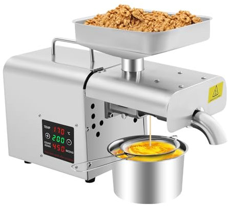 610W Ölpresse, Ölpresse aus rostfreiem Stahl, elektrische Ölpresse, für den Einsatz in der privaten und gewerblichen Ölgewinnung (610W Oilpress Machine)