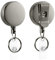 QIUTIMIY 2PCS Portachiavi Retrattile, Porta Badge con Gancio Girevole, Porta Badge Estensibile e Resistente con cavo in acciaio da 60 cm,nero
