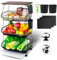 Wuciray Carrito de Cocina Carrito Verduras Frutero Estanteria Carrito Organizador Cocina Verdulero Carrito Auxiliar con Ruedas Cocina con Ruedas Carro Organizador
