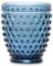 Fade Set 6 Bicchieri acqua in vetro blu con bolle Ibiza, Glamour 300 ml