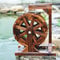 AYHARYLH Garten Wasserbrunnen, Wasserfall-Brunnen, Gartenterrasse Teich, Wasserrad Brunnen, Holz-Wasserrad Mit Halterung, Chinesische Feng Shui-Szene, Wasserspiel Für Teich Oder Gartendekoration