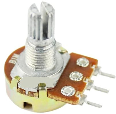 WH148 B1M 3-Pin Potentiometer 1M Ohm (5 Stück) mit Unterlegscheibe für 15-mm-Achsenmutter