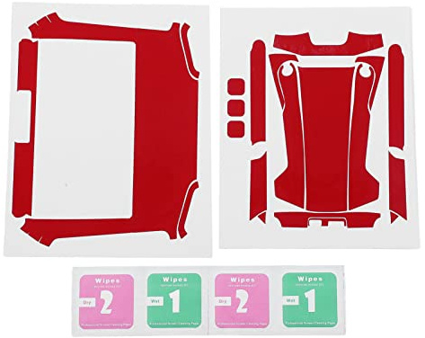 NinGYiYan Drohnenfluoreszenzaufkleber wasserdichte PVC wiederholbare Paste Drohnen Körper Fernbedienung Hautaufkleber für 3 Pro (Rot mit Bildschirmversion)