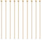 BENECREAT 100PCS 18K Real Gold Plated Brass Ball Head Pins, 45MM/1.8 Ball End Headpins for DIY Jewelry Findings Making Earrings Bracelets Necklaces Chains - 0.6mm/0.025 Thick