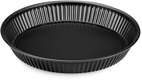 FORMEGOLOSE, Tortenform 28cm, Mit Herausnehmbarem Boden, aus Stahl mit doppelter Antihaftbeschichtung, Farbe schwarz
