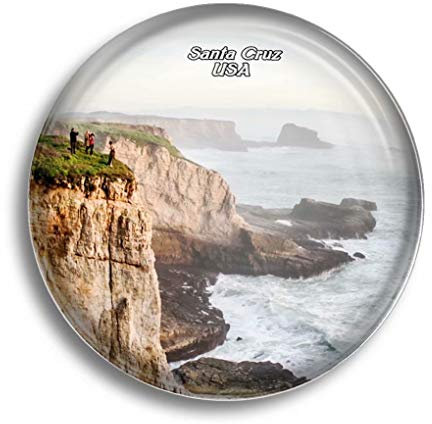 Kühlschrankmagnet Amerika USA Santa Cruz California Glasmagnete für Kühlschrank Souvenirs Niedlicher Kristallmagnet Dekor für Whiteboard Büro Zuhause Geschenk