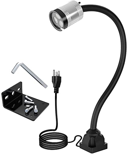 XINYIQI Maschinenlampe Flexibles Arbeitslicht Drehlampe Flexibles Schwanenhalslicht 900LM 9 W Flexibles wasserdichtes Armlicht für Handwerk CNC-Werkbank Drehmaschine Fräsbohrer Nähmaschine