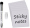 MVISUAL Trocken Abwischbare Haftnotizen 10 x 10 cm,Wiederverwendbare Notizzettel,Whiteboard Notizen, für Zuhause und Büro,Aufkleber Notizen für Klassenzimmer,Abnehmbar Waschbar,6 Stück(weiß)