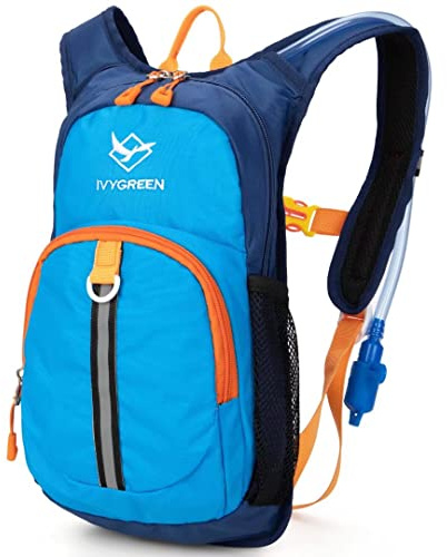 Ivygreen Kinder Trinkrucksack Wanderrucksack für Jungen oder Mädchen mit 1,5L Wasserblase