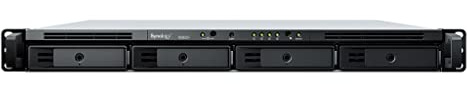 Synology RS822+ 4-Bay RackStation NAS AMD Ryzen V1500B 2GB RAM 4xRJ-45 1GbE LAN-Port, Bundle mit 32TB (4x8TB) WD RED Plus NAS HDDs