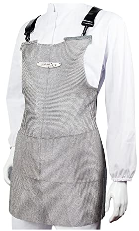 Grembiule di Protezione di Sicurezza da Macellaio, Grembiule in Cotta di Maglia in Acciaio Inossidabile 316, Resistente al Taglio e alle Coltellate, Sicuro e Durevole