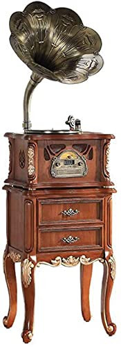 TAISK Gramophone, Record Player Vinyl Retro Turntable with Stereo Speakers with CD Player AM/FM Radio WiFi Control USB 3.5Mm Music Output Jack Every Family