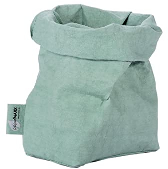 Aufbewahrungsbox Utensilienbox Größe L aus nachhaltigem waschbarem Papier Lederoptik papyr® (Mint)
