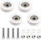 UFURMATE Greenhouse Door Wheel, 4Pcs Sliding Greenhouse Door Roller Kits Garden Sliding Door Rollers Plastic Sliding Door Runners Glass Roller Replacement Kit, 30mm Diameter