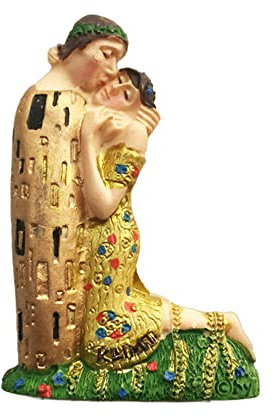 Der Kuss Gustav Klimt Wien Österreich Kühlschrankmagnet Reise Souvenir 3D Kühlschrank Deko Magnetaufkleber handbemalt