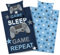 Aminata kids Gaming Bettwäsche 135x200 Baumwolle Jungen | blau | Wende-Bettwäsche Gamer-Motiv | Teenager-Bettwäsche | YKK Reißverschluss blau