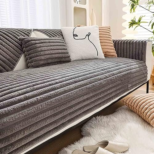 YWQJL Samt Sofabezug Sofaschoner rutschfest 1 2 3 4 Sitzer,l Form Sofaüberwurf,Sofa Überzug Ecksofa Pets Dog Couch Überzug Couch Überzug Sofa Überwurf (#9, 90x240cm)