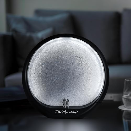 mamre Astronauten-Paar-Mondlampe, Mondlicht, 3D-Mond, wiederaufladbar, Nachtlicht, Geschenk, Heimdekoration, Beleuchtung für Schlafzimmer, Wohnzimmer